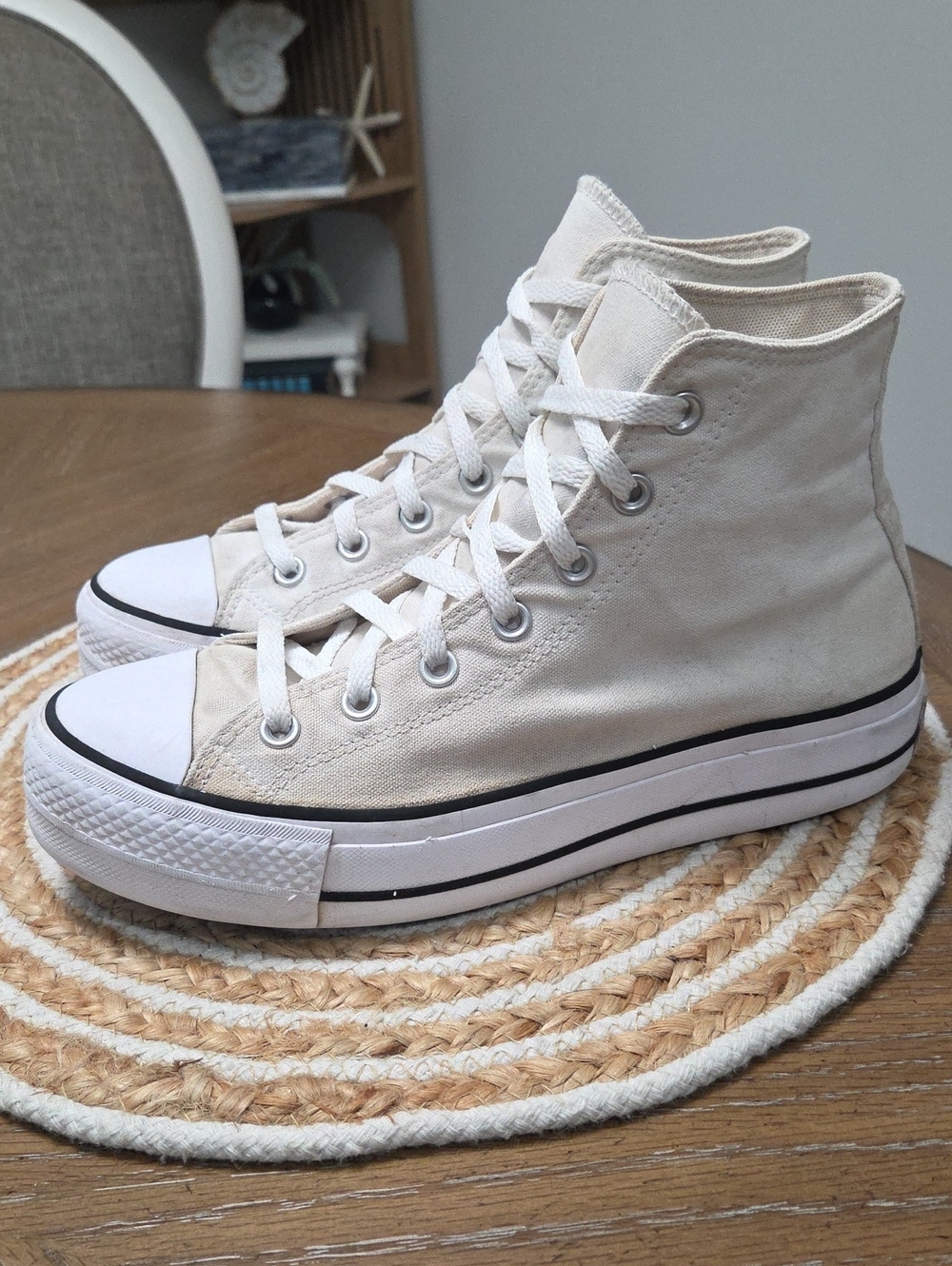 Converse All Star Lift Platform Hightop In White, Size 7.5 - Picture 3 of 11